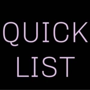 Quick list for live show